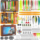 PLUSINNO Fishing Lures, 137Pcs Tackle Box with Tackle Included, Crankbaits,…