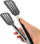 Cooking Tongs 9" and 12" Stainless Steel Kitchen Silicone Serving Tongs — 5