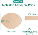 Welnove Moleskin Adhesive Pads for Feet, Blister Bandages for Feet, Sector-Shaped Design for Ball of Foot,Mole Skin Patch for Blister,Callus,Bunion Prevention, 32 Sheets, Beige — 4