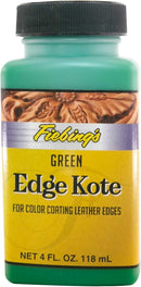 Fiebing's Edge Kote 4 Fl Oz - Green - for Coloring Leather Edges on Purses, Bags, Shoes, Holsters, Wallets, etc — 1