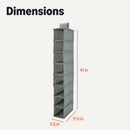Amazon Basics 8-Tier Hanging Closet Shelf Shoe Organizer, Space Saving Storage, Foldable, 11.5 x 41 x 5.5 in, Dark Grey — 2