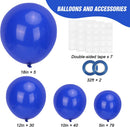RUBFAC Blue Balloons Different Sizes Royal Blue Balloon Arch Kit 154pcs — 2