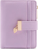 Pomelo Best Small Wallet Women RFID Blocking Bifold Soft Leather Card Holder with ID Window Zipper Coin Pocket Wallets for Women Green