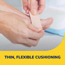 Dr. Scholl's Moleskin Padding Strips, 3 Strips // Thin, Flexible Cushioning & Pain Relief - Cut to Any Size - Doctor Recommended - Moleskin Tape - Strip Size 4 1/8 Inches x 3 3/8 Inches | 3 Count (Pack of 1) — 3