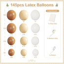 CROSSFINGERS Brown White Balloon Garland Arch Kit,145pcs Mexican Neutral Brown Nude White Balloons Different Sizes for Mexicanos Fiesta Theme Birthday Baby Shower Gender Reveal Party Decorations — 6