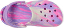Crocs Unisex-Child Classic Watercolor Marbled Clog | 3 Little Kid | Pink Crush/Multi Glow in the Dark — 2