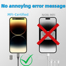 2 FT iPhone Charging Cable, 2 Pack [MFi Certified] USB to Lightning Cable 2ft for Car Fast Charging Braided Short iPhone Cord Compatible with Apple iPhone 14/13/12/11Pro/X/XR/8/7/6s/Plus/SE/iPad 3