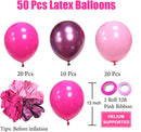 Pink Balloons Metallic Pink Balloon, 50Pcs 12Inch Hot Pink Chrome Pink Latex Balloons Light Pink Balloon and Dark Magenta Pink Balloons for Birthday,Baby Shower,Princess Theme Party Decorations — 2