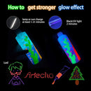 Artecho Glow in the Dark Acrylic Paint Set, 8 Colors x 20ml (0.7oz) | Jar | 0.7 Fl Oz (Pack of 8) — 5