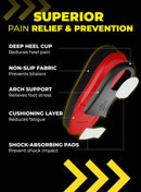 Plantar Fasciitis Insoles for Men & Women - High Arch Support Inserts - Pack of 1 Black — 3