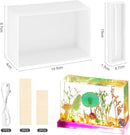 4 Pcs Square Light Resin Silicone Molds Lamp Holder Molds for Flower Preservation with USB Light for DIY Epoxy Resin… — 3