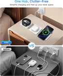 Charging Station for Apple Multiple Devices - 3 in 1 Foldable Magnetic Wireless Charger Dock - Travel Charging Pad for iPhone 17 16 15 14 13 12 Pro Max Plus Watch & Airpods photo 6