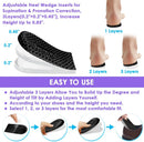Svowin 3 Layers Adjustable Supination Overpronation Insoles, Anti-Slip Medial Lateral Heel Wedge Insoles for Foot Alignment, Knee Pain, Bow Legs, Osteoarthritis (Black, L: W 8-12/ M 7.5-14) — 4