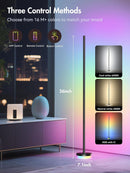 OIYN Corner Floor Lamp, RGBICW LED Corner Lamp with 1300lm Smart Modern Floor Lamp,App & Remote Control,Music… — 2