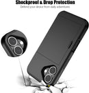 Nvollnoe for iPhone 16 Case with Card Holder Black — 5