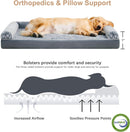 BFPETHOME Orthopedic Washable Large Dog Bed for Senior Dog Comfy Sleep