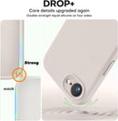 Vooii Compatible with iPhone 17e Case and for iPhone 16e Case, Liquid Silicone Upgrade [Camera Protection] [Soft Anti-Scratch Microfiber Lining] Shockproof Phone Case for iPhone 17e/16e 6.1" - Stone — 4