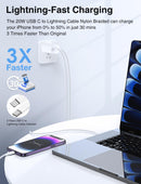 USB C to Lightning Cable Nylon Braided [Apple MFi Certified] - 2Pack 6/10FT 2