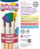 Colorations - LWPACK Liquid Watercolor Paint, 4 fl oz, Set of 6, Non-Toxic, Painting, Kids, Craft, Hobby, Fun, Water Color, Posters, Cool Effects, Versatile, Gift | Standard Watercolor | Assorted, Set of 6 — 4