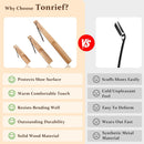 Tonrief Solid Wood Long Handle Shoe Horns | 3-Pack — 2