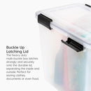 IRIS USA 6-Pack 19 Qt Storage Bins with Gasket Lids, Clear/Black — 4