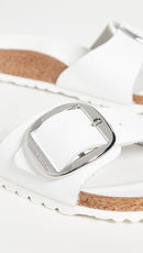 Birkenstock Madrid Big Buckle - Oiled Leather – White — 6