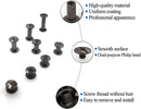 110 Sets Black Chicago Screws Leather Assorted Kit ，8 Sizes of Rivet Screws for Chicago Rivet for DIY Leather Craft and Bookbinding (M5 X 4, 5, 6, 8, 10, 12,15,18) | Gun black | M5*4.5.6.8.10.12.15.18mm — 4