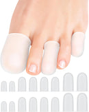 16-Pack Silicone Toe Protectors and Caps, Gel Toe Covers Bandage Sleeves for Women & Men Pain Relief, Cushion Pads for Corns, Calluses, Blisters, Toenails Loss(Clear, Mixed Sizes, 4L+8M+4S) — 1