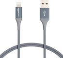 Amazon Basics USB-A to Lightning Charger Cable, Nylon Braided Cord, MFi Certified for Apple iPhone 14 13 12 11 X Xs Pro, Pro Max, Plus, iPad, 10,000 Bend Lifespan, High Speed Transfer, 6ft, Dark Gray 1