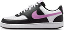 Nike Women's Court Vision Low Next Nature Shoes - Black/Light Magenta/White — 1