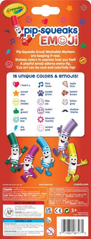 Crayola Emoji Pip Squeaks Washable Markers (16ct), Toddler Mini Stamper Marker Set, Coloring Supplies for Toddlers, Gift for Kids | Emojis — 6