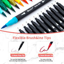 Dual Brush Markers for Adult Coloring Books, 24 Colored Fine Point Marker | ‎24 Colors — 2