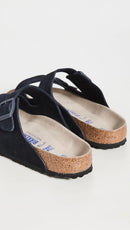 Birkenstock Women's Arizona Soft Footbed Leather Sandals – Midnight — 4