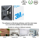 XHF 3/4" Strong Back-Glue Self Adhesive Black Cable Zip Tie Mounts 100pcs with 8" Zip Ties, Screws, UV Protection Outdoor Sticky Wire Fasteners Cable Clips Management Anchors Organizer Holders Squares photo 2
