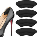 KTSAY Heel Pads for Shoes, 2 Pairs Self-Adhesive Heel Grips & Protectors - Non-Slip Cushion Inserts to Prevent Blisters, Snug Fit for Big Shoes, Improve Comfort for Men & Women (Black,Large,4pcs) — 1