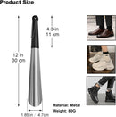 Harniruco Metal Shoe Horn 12" | Rubber Grip — 2