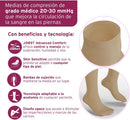 JOBST 115281 BSN Medical Opaque Compression Sock with Closed Toe, Waist High, X-Large, 20mm-30mm HG Size, Natural — 3