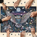 Naturelish 1000 Piece Jigsaw Puzzle for Adults, Glow-in-The-Dark Owl Puzzle