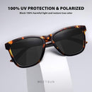 MEETSUN Polarized Sunglasses for Women Men Trendy Retro Square Shades | 3 Pack Black + Leopard + Tortoiseshell | 54 Millimeters — 5