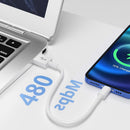1Ft Short USB A to C Cable for Apple Carplay Cable for iPhone 17/17 Air/16/16e/15 Pro Max Plus Car Charger Charging Cord 3