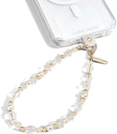 Case-Mate Phone Charm Wrist Strap w/Pearls & Crystals - Crystal Pearl Gold photo 1