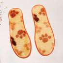 5 Pairs Winter Wool Insoles Orange 17cm Thick Warm Shoe Pads — 6