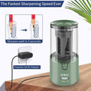 AFMAT Electric Pencil Sharpener, Auto Stop, Super Sharp & Fast, Electric Pencil Sharpener Plug in for 6-12mm No.2/Colored Pencils/Office/Home PS94 | Green — 3