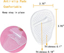 Metatarsal Pads Ball of Foot Cushions 4Pairs/8 Pack Gel Ball Feet Pads Mortons Neuroma Callus Foot Pain Relief Bunion Forefoot Support for Women Men (Clear) 3