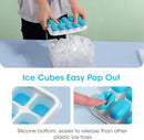 DOQAUS Ice Cube Tray with Lid and Bin,4 Pack Ice Cube Trays for Freezer