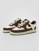 Nike Women's Court Vision Low Nubuck Shoes - Sail/Sail/Cacao Wow/Coconut Milk — 6