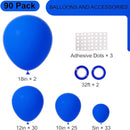 Voircoloria 90pcs Blue Balloons Garland Arch Kit, 18 12 10 5 Inch | 15 Blue | 5/10/12/18 inch - 90pcs — 2