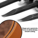 WUTA Edge Beveler High Carbon Steel Leather Beveler Tool Sharp Edge Skiving Leather Edge Beveler Wood Handle Edge Cutting Tool for Beveling Size 1,0.8mm — 4