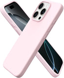 ORNARTO for iPhone 16 Pro Case, Liquid Silicone, Chalk Pink — 1