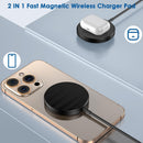Magnetic Wireless Charger iPhone,6FT Charger for Apple MagSafe Charger 2Pack Fast Wireless Charging Pad for iPhone 16 Pro Max/16 Pro/16 Plus/15 ProMax/15/14/13/12/AirPods 3/2/Pro Mag-Safe Charging Pad photo 5